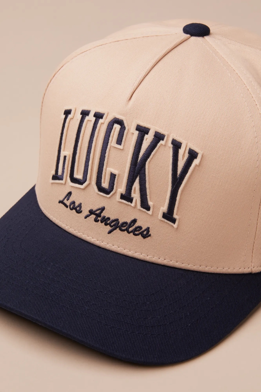 LUCKY LOGO BASEBALL CAP — NATURAL — image 3
