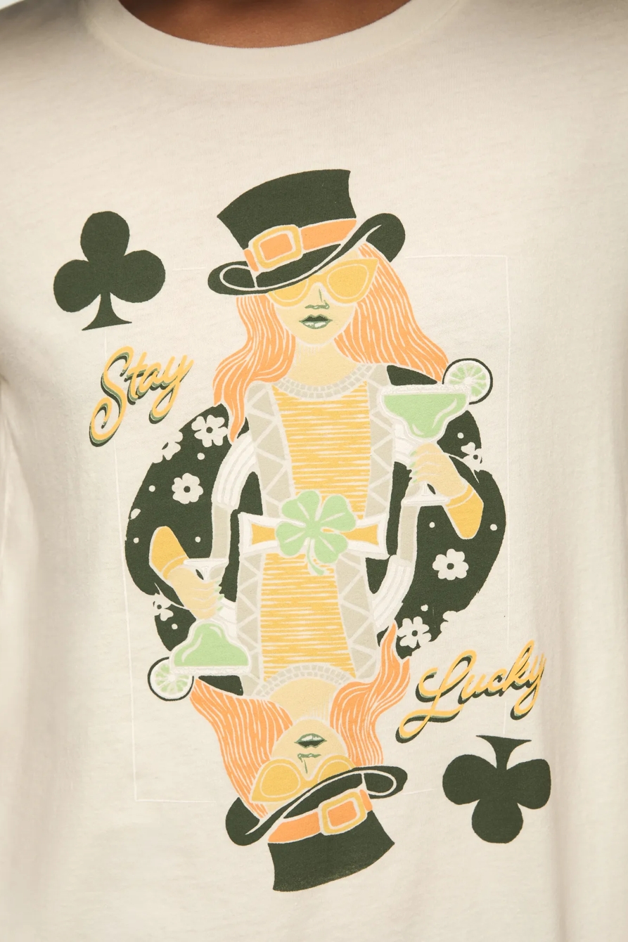 STAY LUCKY CARD CLASSIC CREW — GARDENIA — image 2