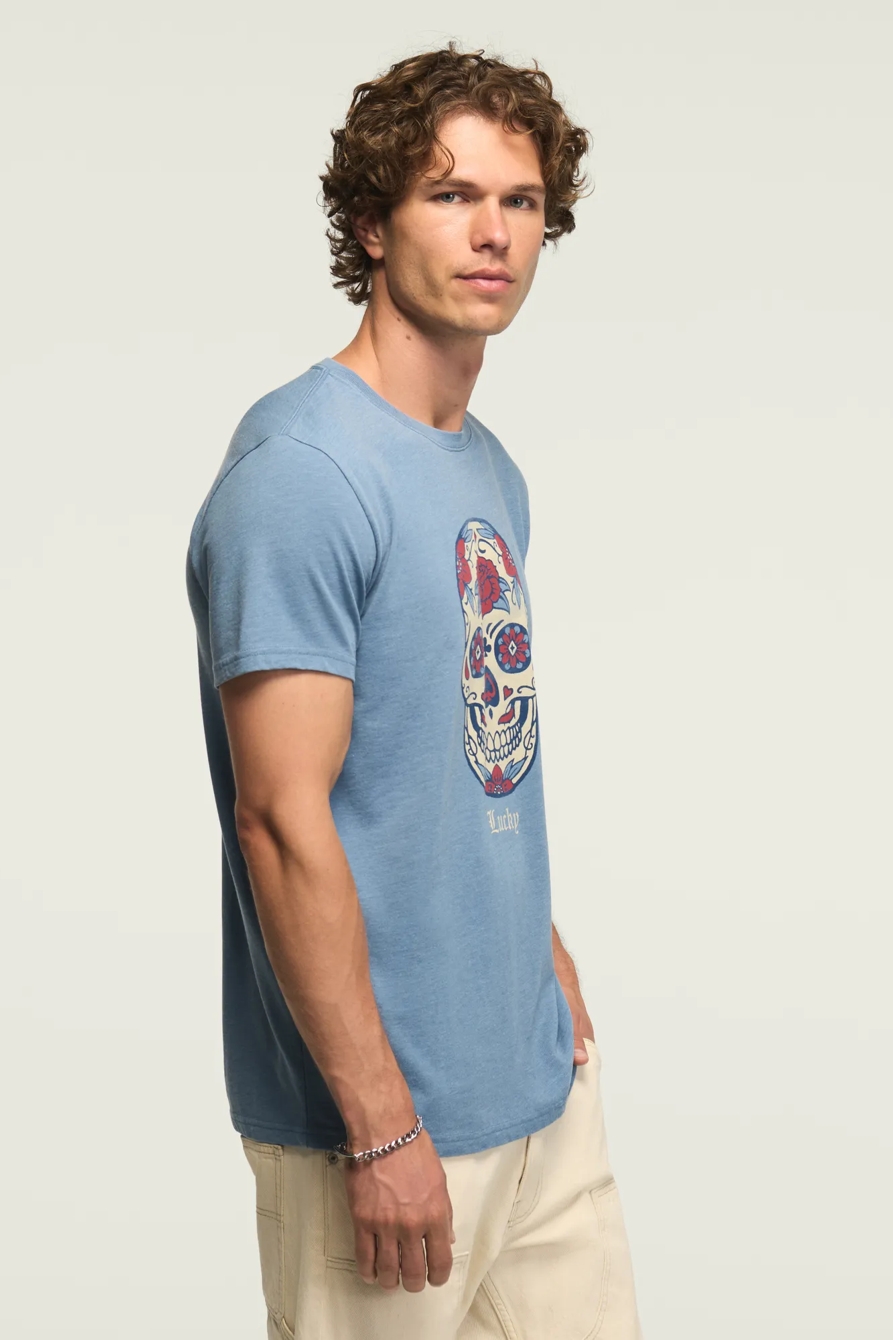SUGAR SKULL TEE — CORONET BLUE — image 4