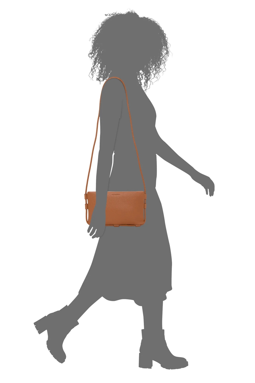 EZRI VEGAN CROSSBODY — RUST BROWN — image 4