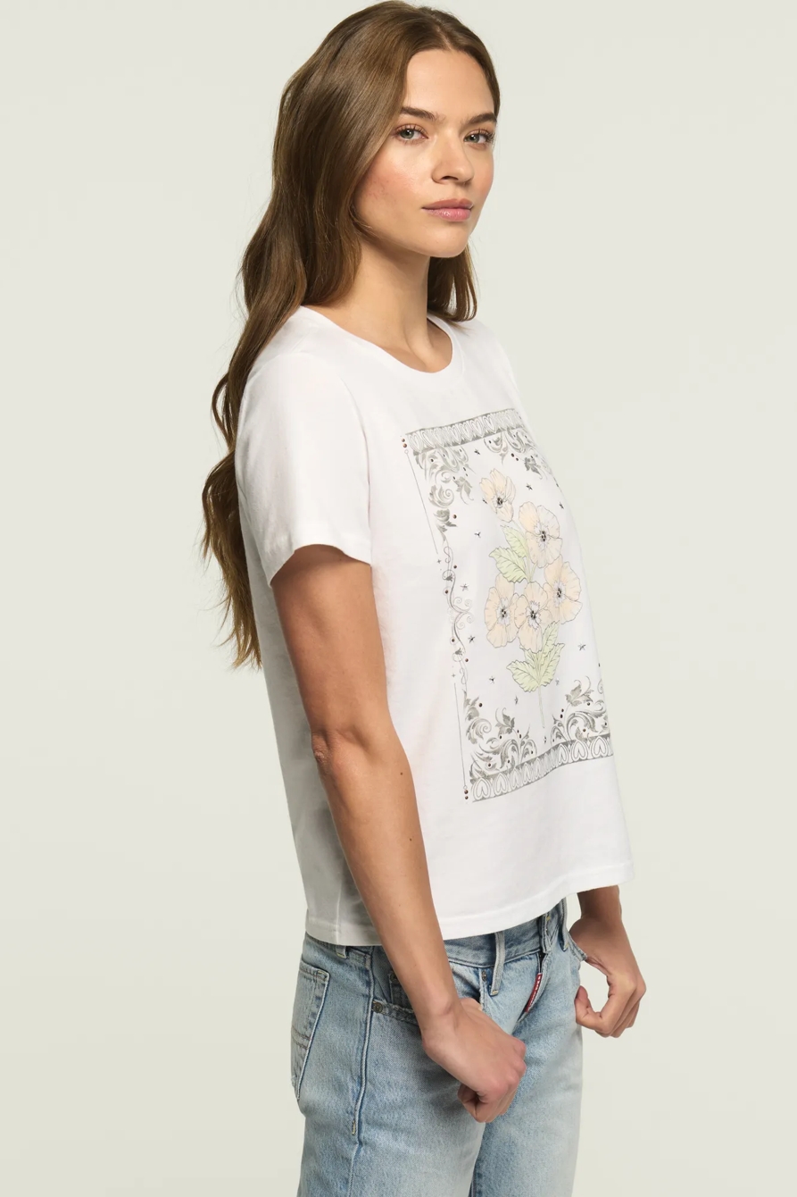 HEART FRAME FLORAL CLASSIC CREW — BRIGHT WHITE — image 4