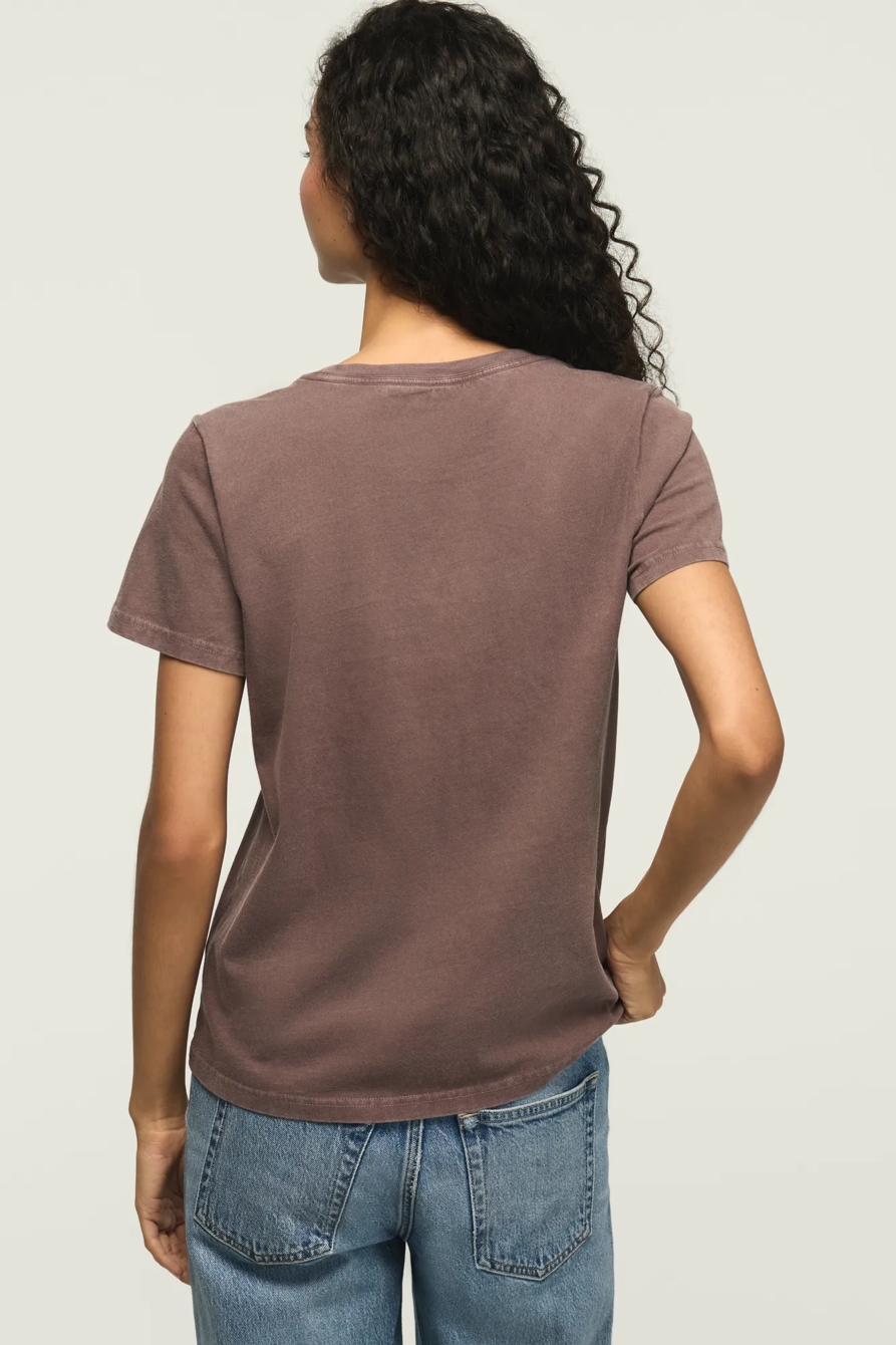 EMBELLISHED CELESTIAL SPIRIT CLASSIC CREW — PLUM TRUFFLE — image 3