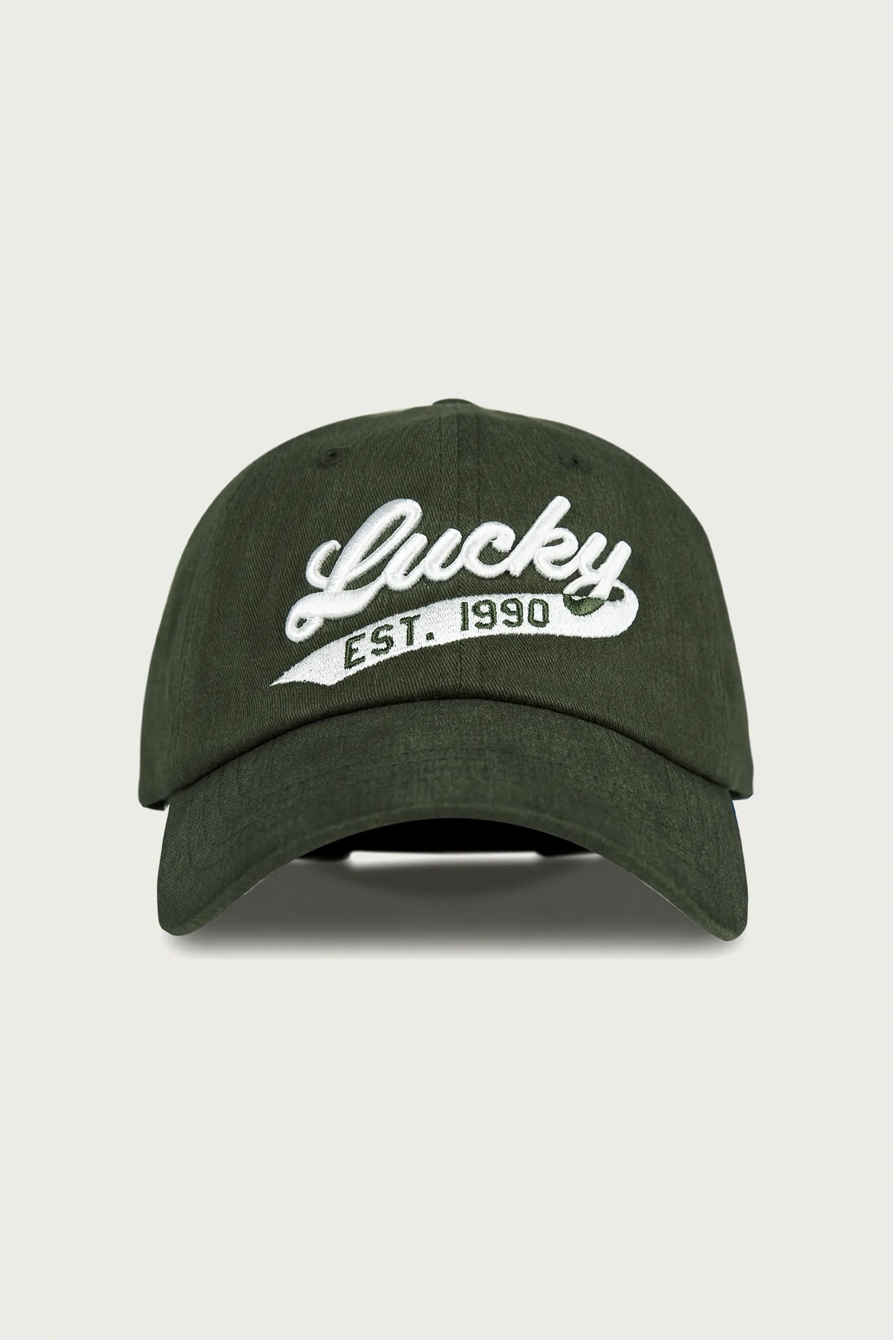 Lucky 1990 Embroidered Dad Hat — LIGHT GREEN — image 4