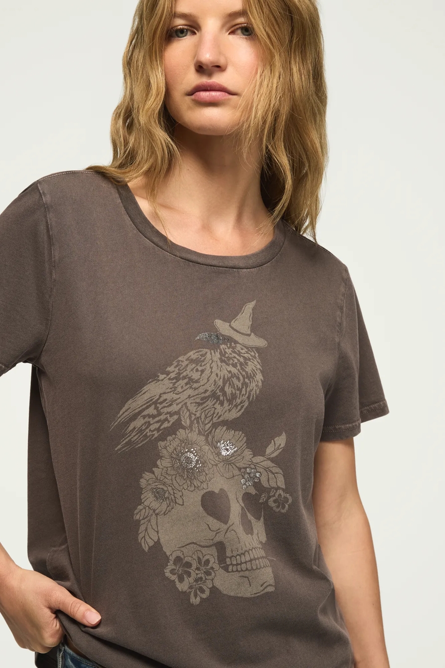 CROW SKULL CLASSIC CREW — LICORICE — image 1