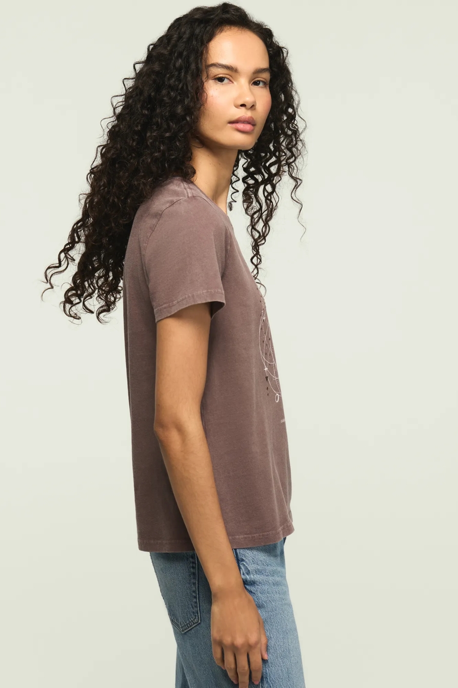 EMBELLISHED CELESTIAL SPIRIT CLASSIC CREW — PLUM TRUFFLE — image 4