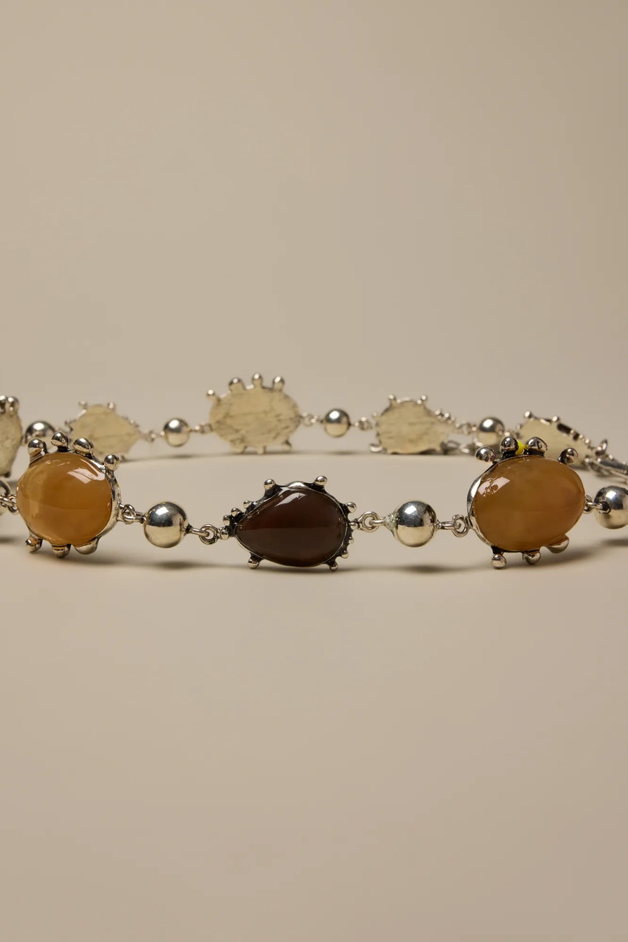 STONE CHAIN BELT — SILVER — image 3