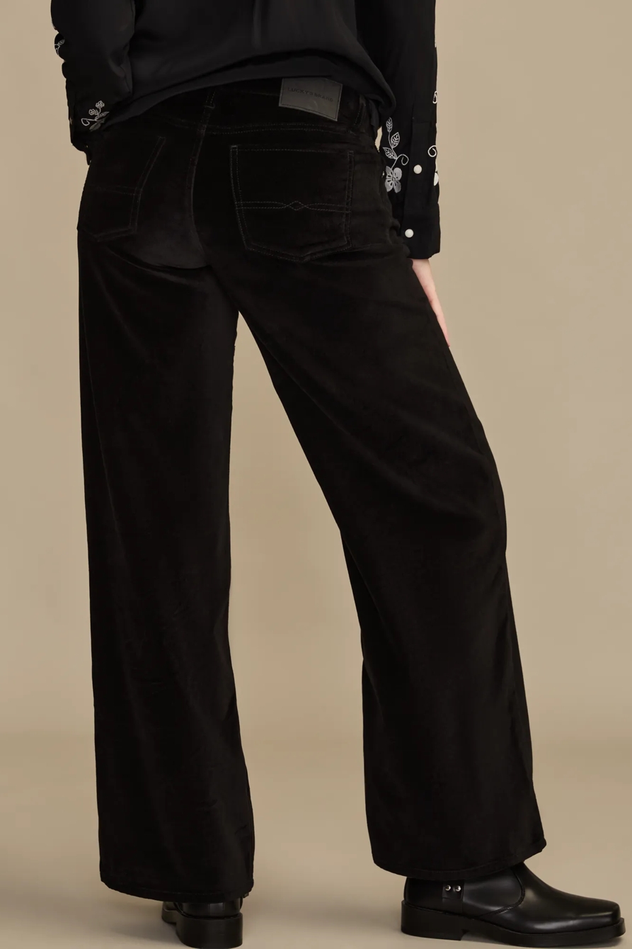 Mid Rise Velvet Sweet Wide Leg — SHOWDOWN — image 3