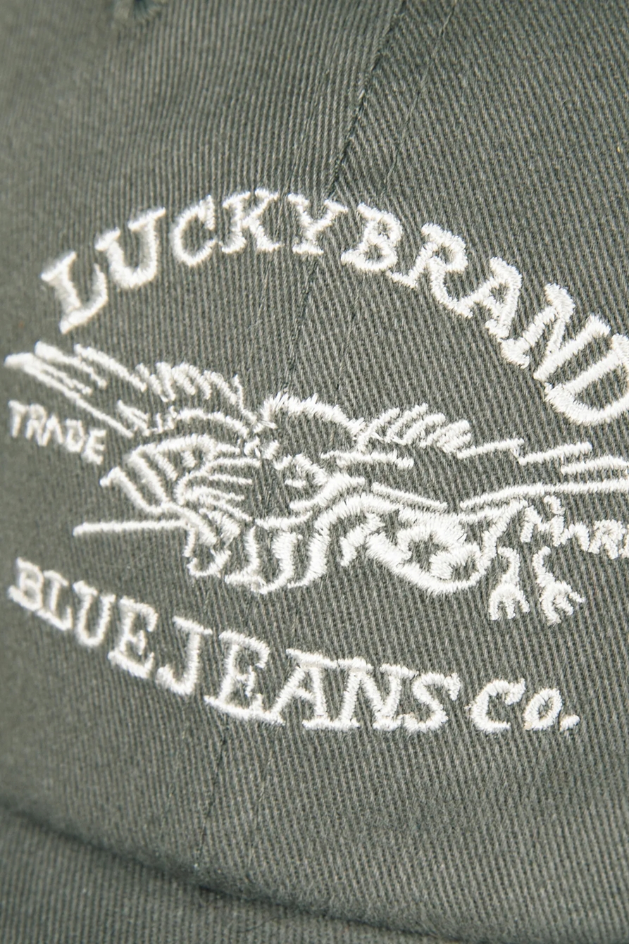 Lucky Blue Jeans Co. Embroidered Dad Hat — BRIGHT GREEN — image 3