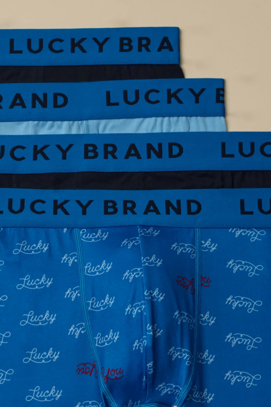 4 PACK ESSENTIAL SOFT BOXER BRIEFS — CURSIVE LUCKY PPRINT — image 2
