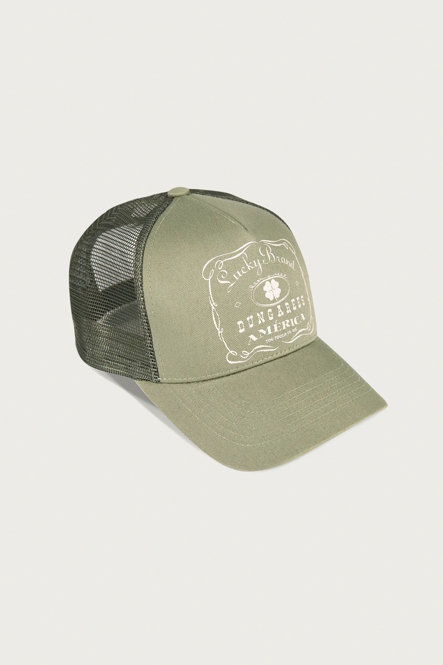 Vintage Lucky Brand Trucker Hat — BRIGHT GREEN — image 1