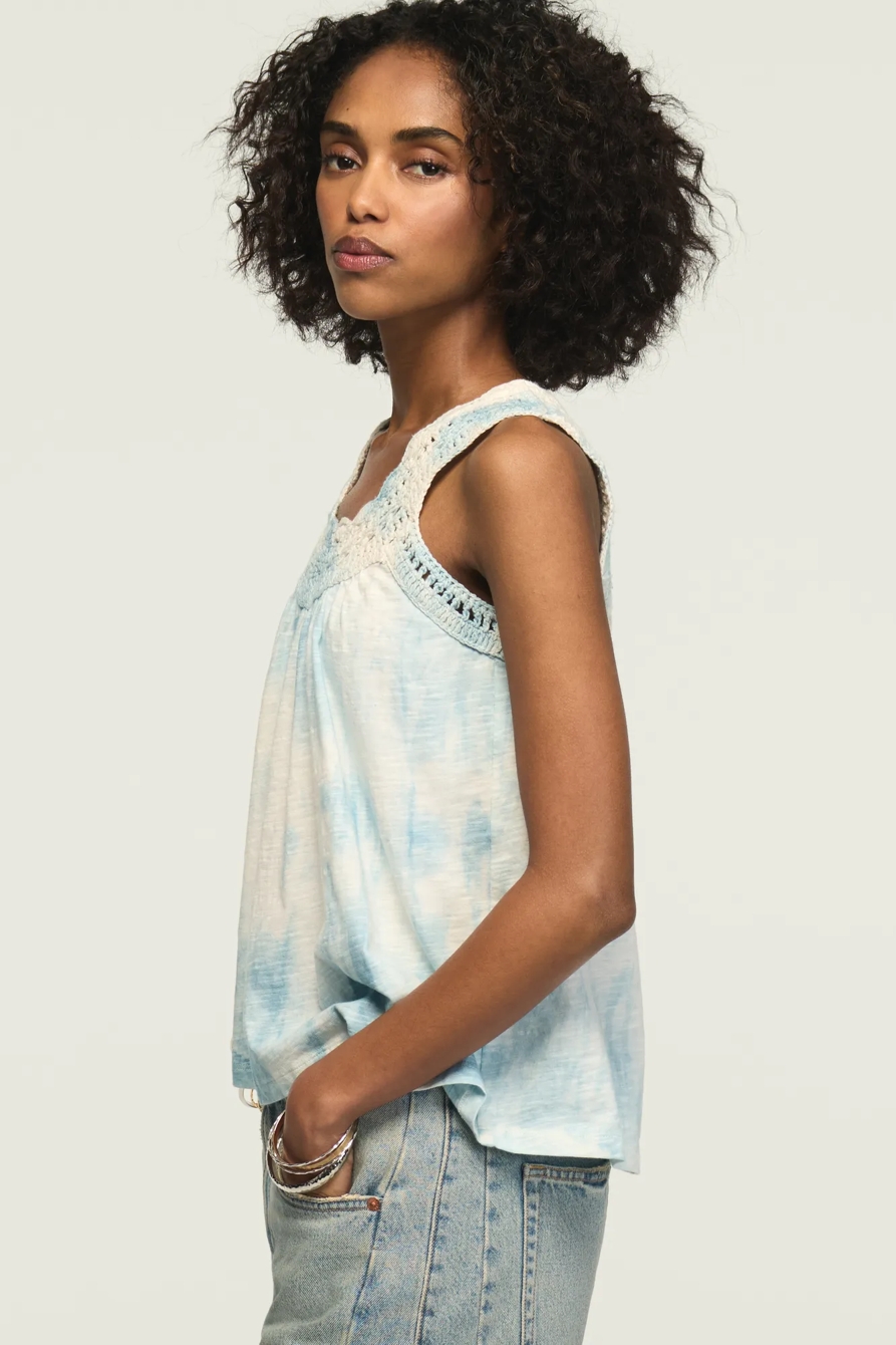 CROCHET TRIM SWING TANK — CELESTIAL BLUE — image 4