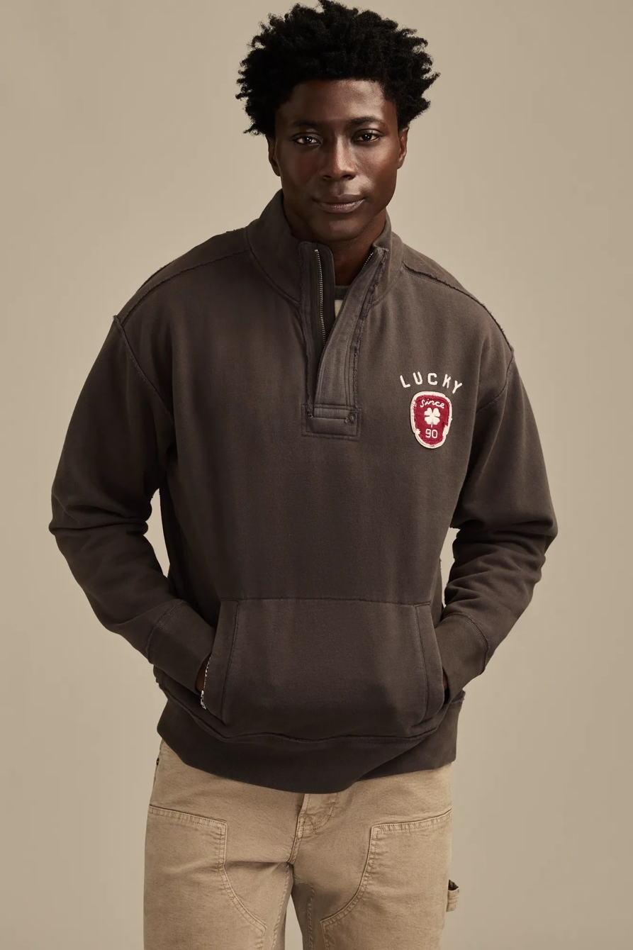LUCKY BRAND QUARTER ZIP — RAVEN — image 1