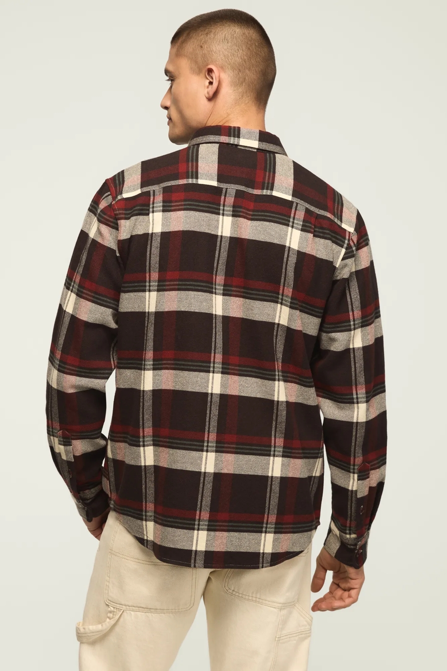 PLAID CLOUD SOFT FLANNEL SHIRT — BROWN PLAID — image 3