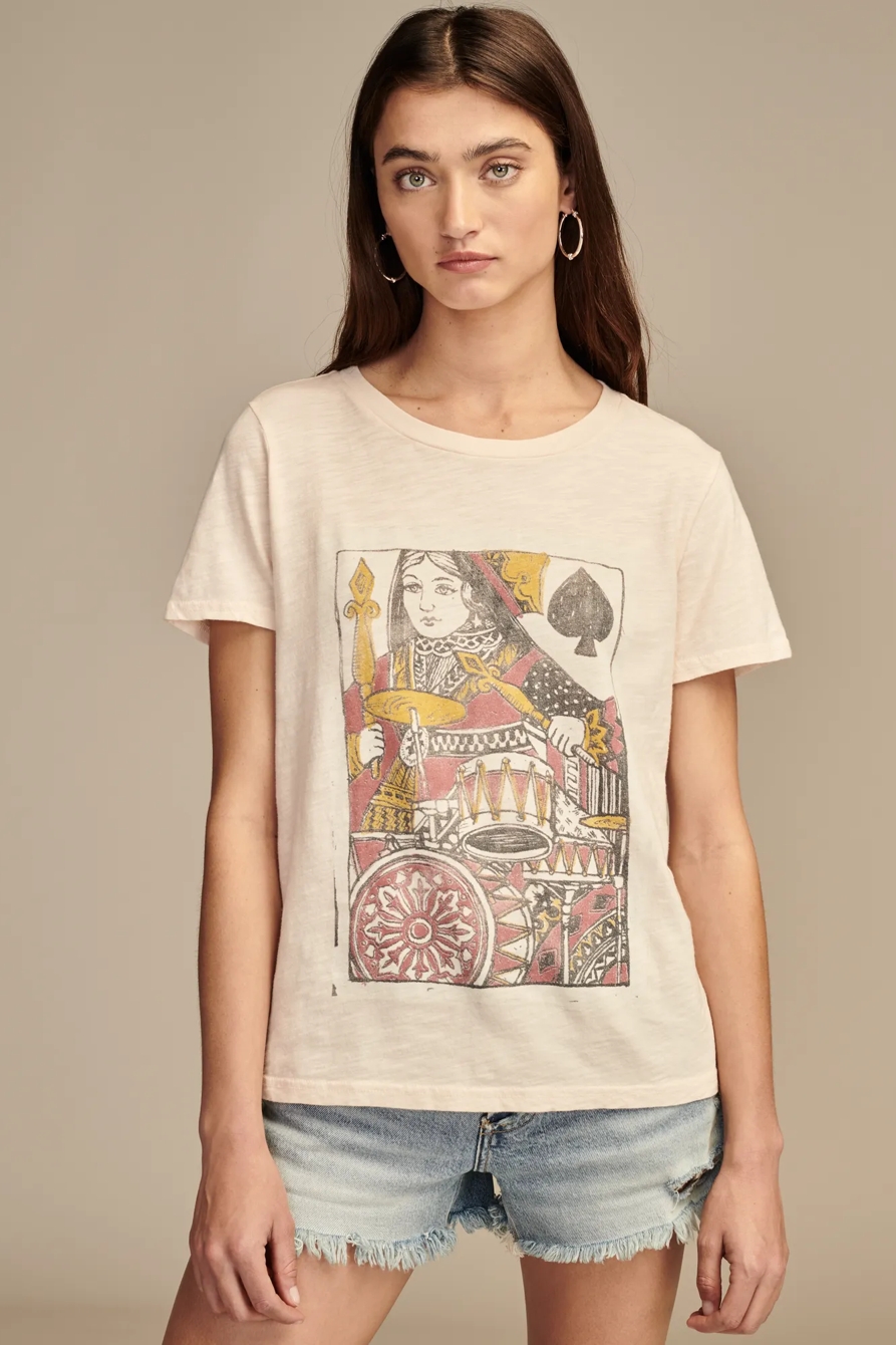 QUEEN OF SPADES CLASSIC CREW — SOFT PINK — image 1