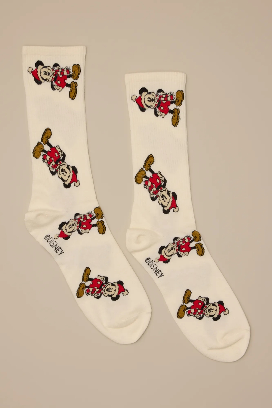 WINTER MICKEY SOCKS — CREAM — image 2