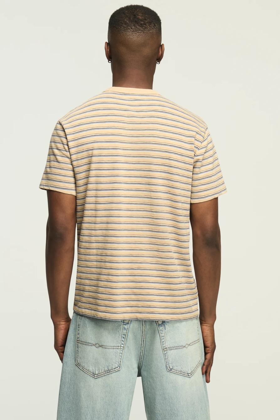 WEEKEND JERSEY RELAXED CREW NECK TEE — KHAKI MULTI — image 4