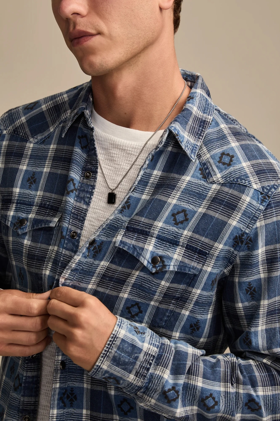 DOBBY INDIGO WESTERN — INDIGO MULTI — image 5