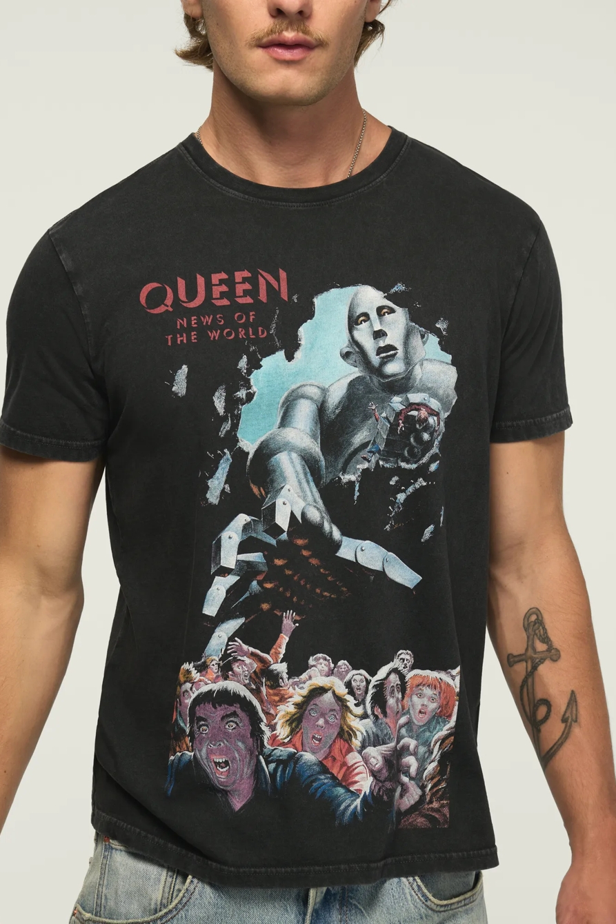 QUEEN NEWS OF THE WORLD TEE — JET BLACK — image 2