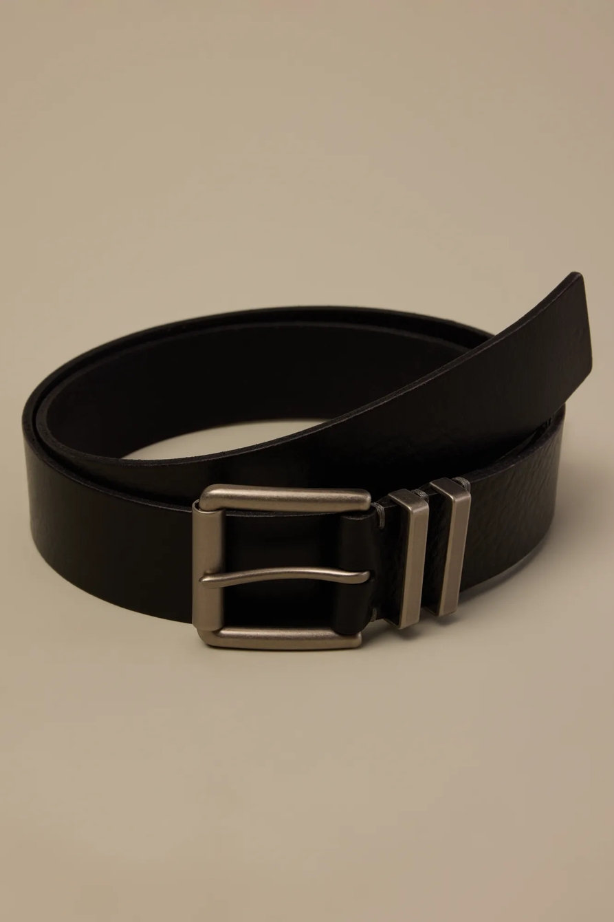 Double Metal Keeper Belt — BLACK — image 1