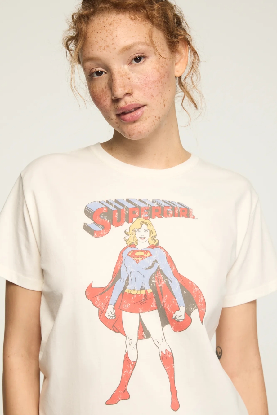 SUPERGIRL BOYFRIEND TEE — CREAM — image 2