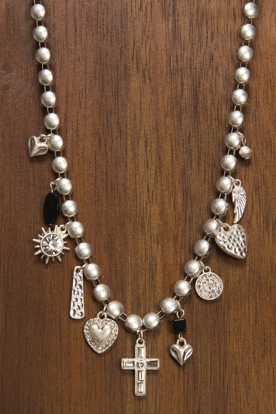 Charm Necklace — SILVER — image 2