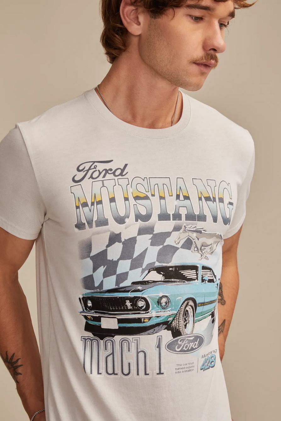 FORD MUSTANG MATCH TEE — DAWN BLUE — image 1