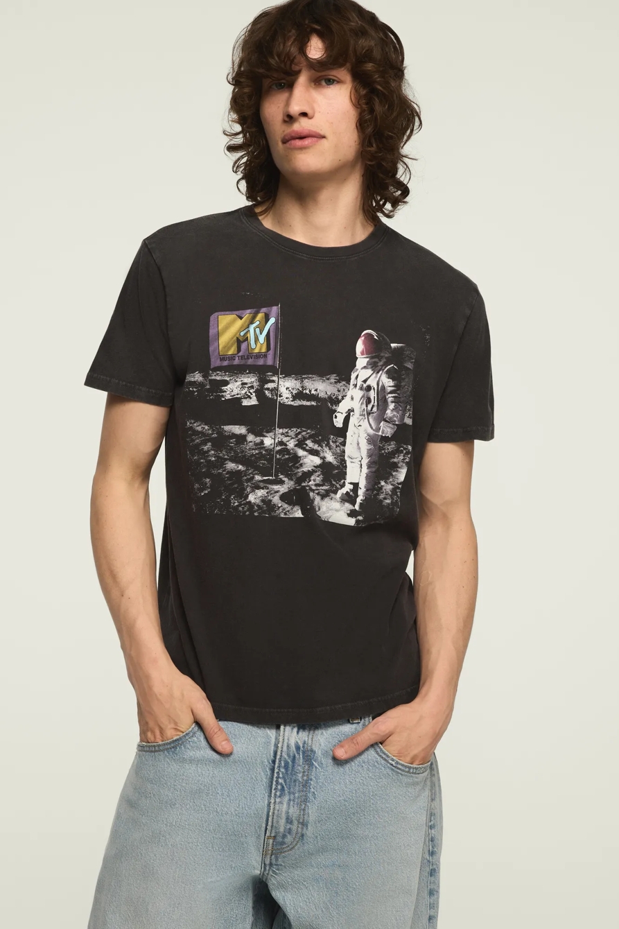 MTV MOON MAN TEE — JET BLACK — image 2