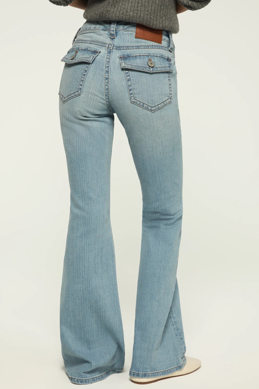 LOW RISE FLARE — IMAGINED INDIGO WASH — image 1