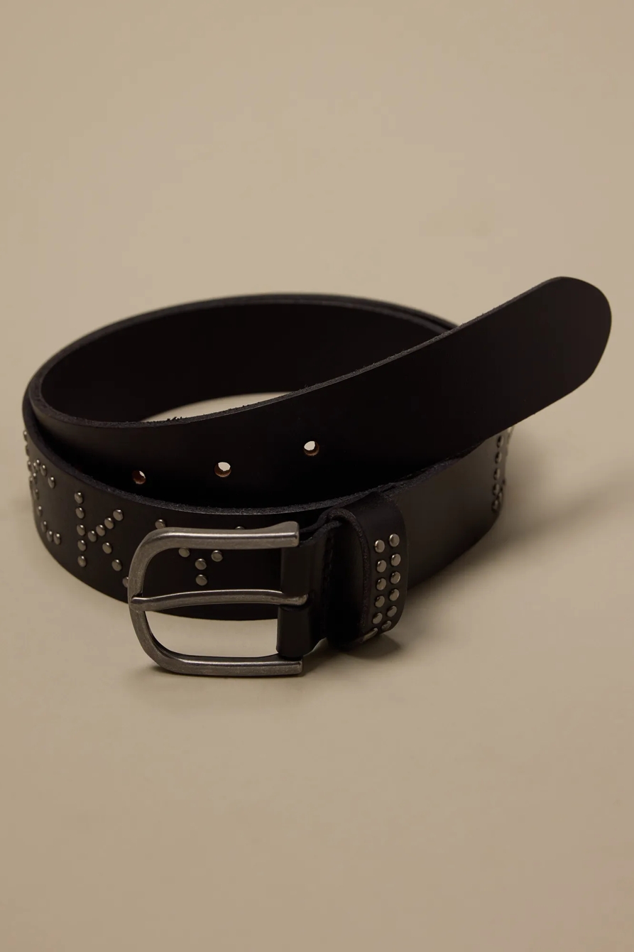 LUCKY STUDDED BELT — BLACK — image 1