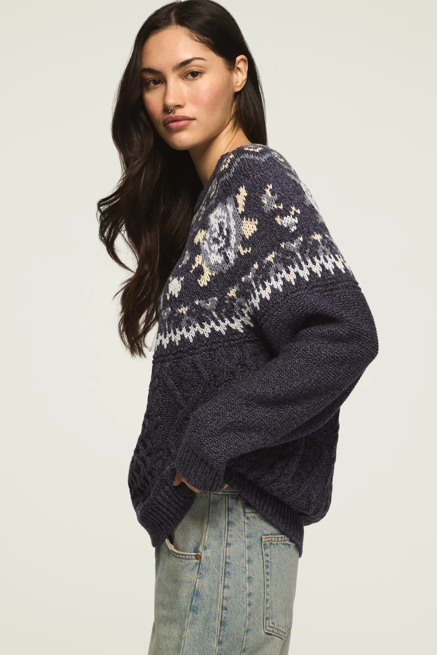 Floral Fair Isle Crew Sweater — 460 — image 4