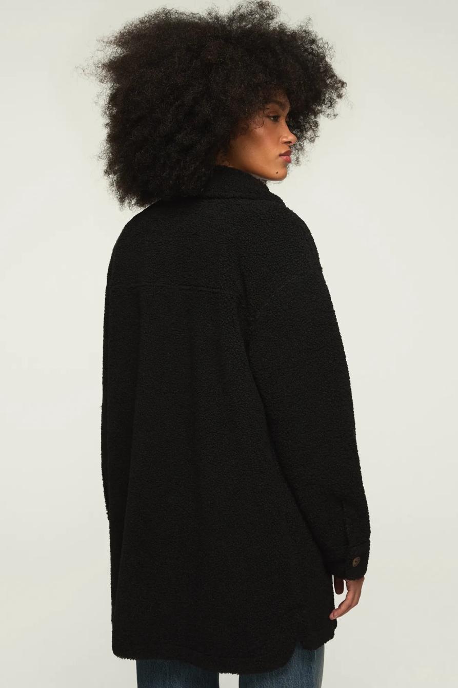 OVERSIZED SHIRT JACKET — #001 BLACK — image 3