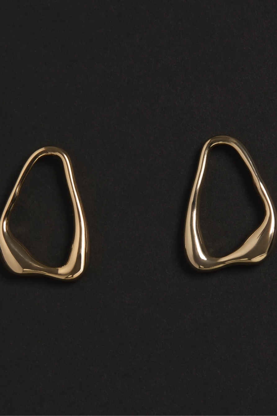FRONT LOOP EARRINGS — GOLD — image 1