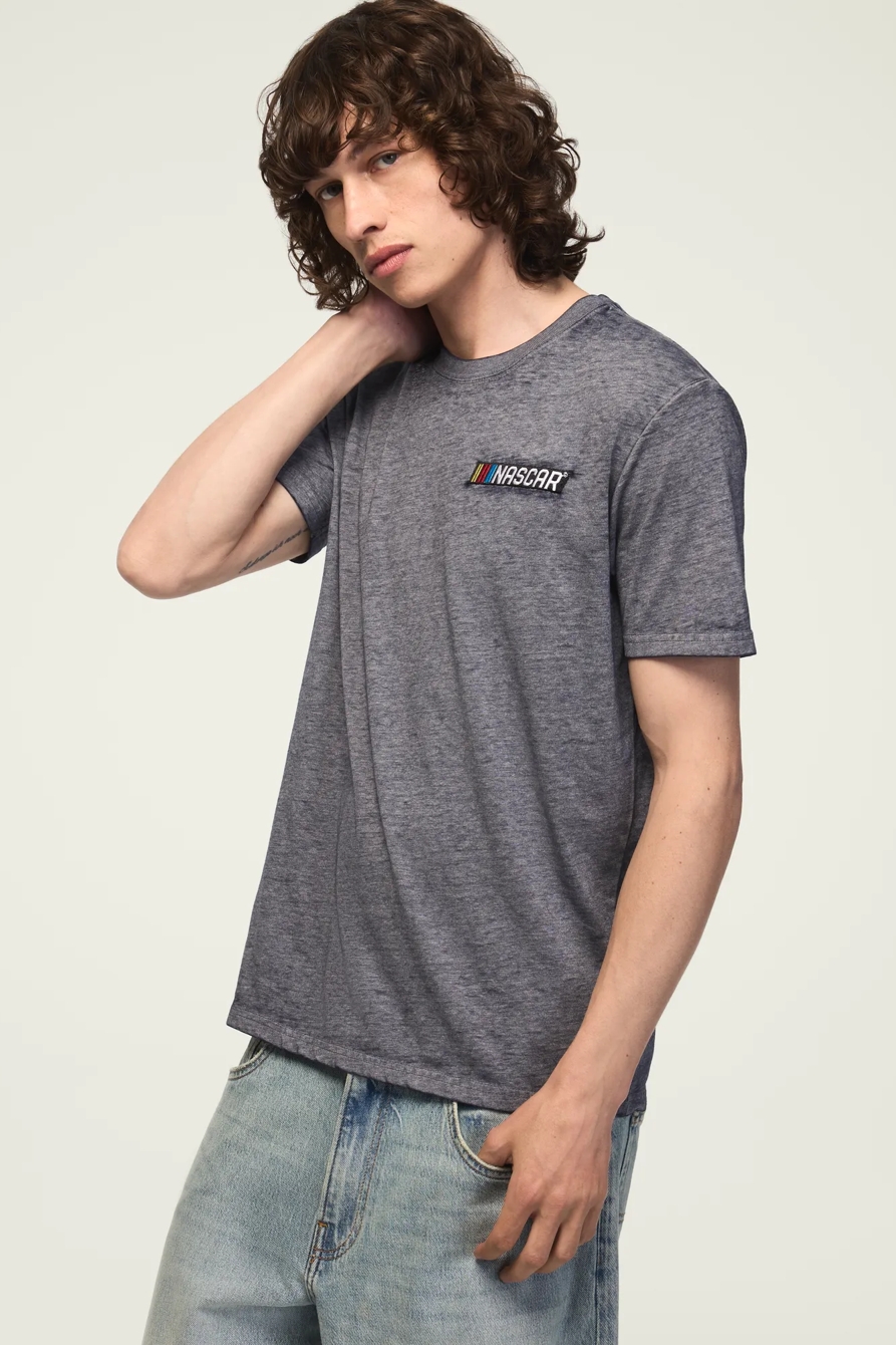 NASCAR STRIPES LOGO TEE — #458 BLUE — image 4