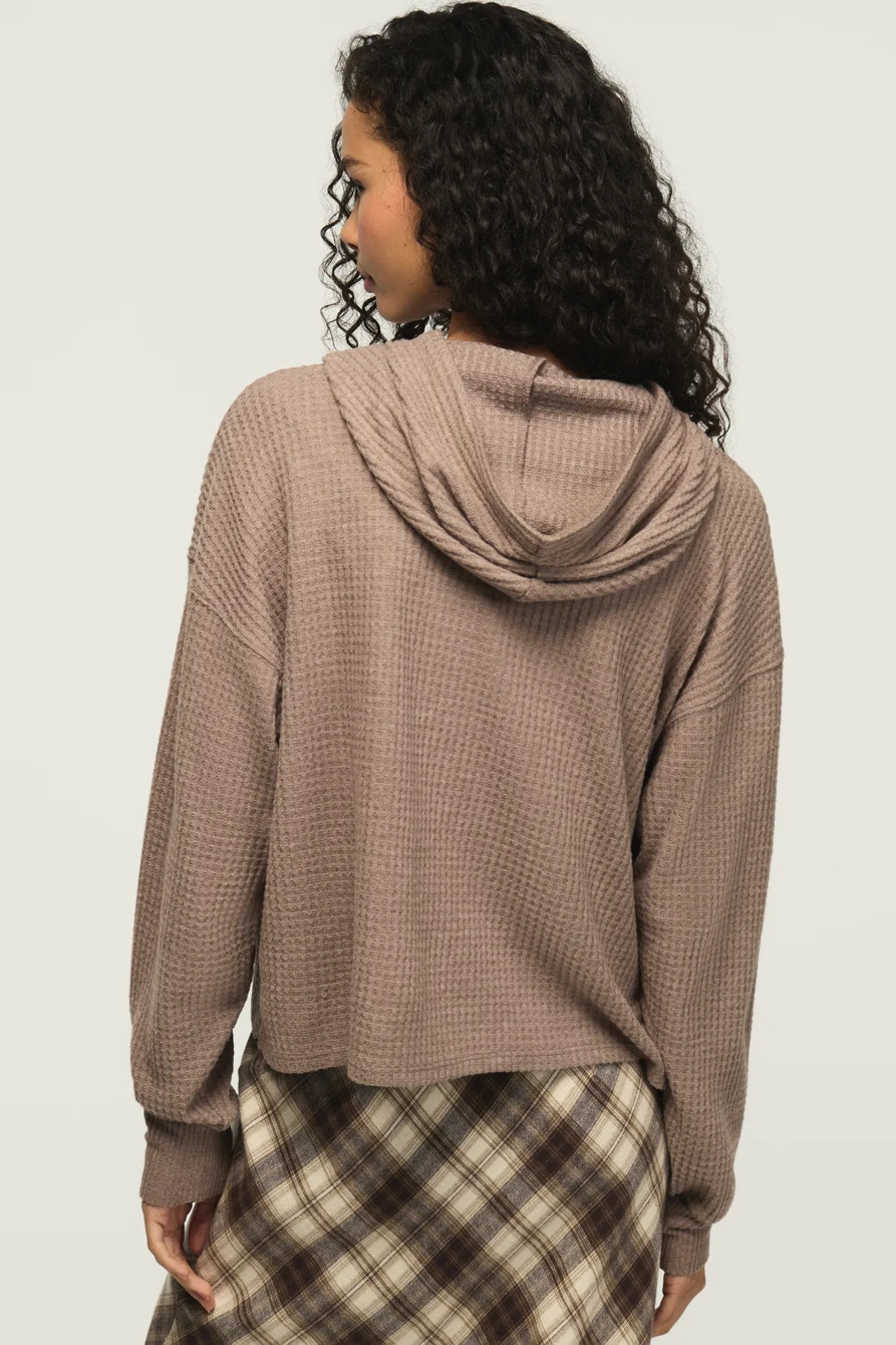 CLOUD WAFFLE HOODIE — IRON WASH — image 3