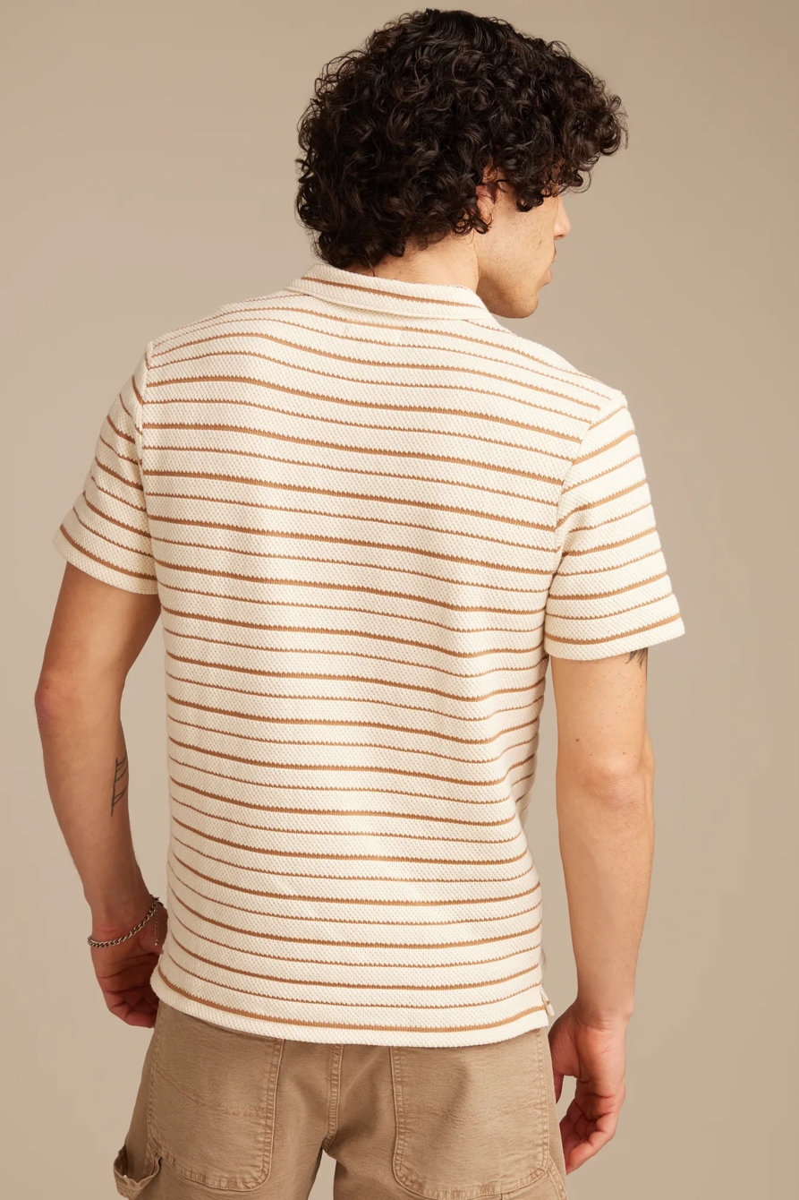 JACQUARD KNIT SHIRT — BROWN MULTI — image 3