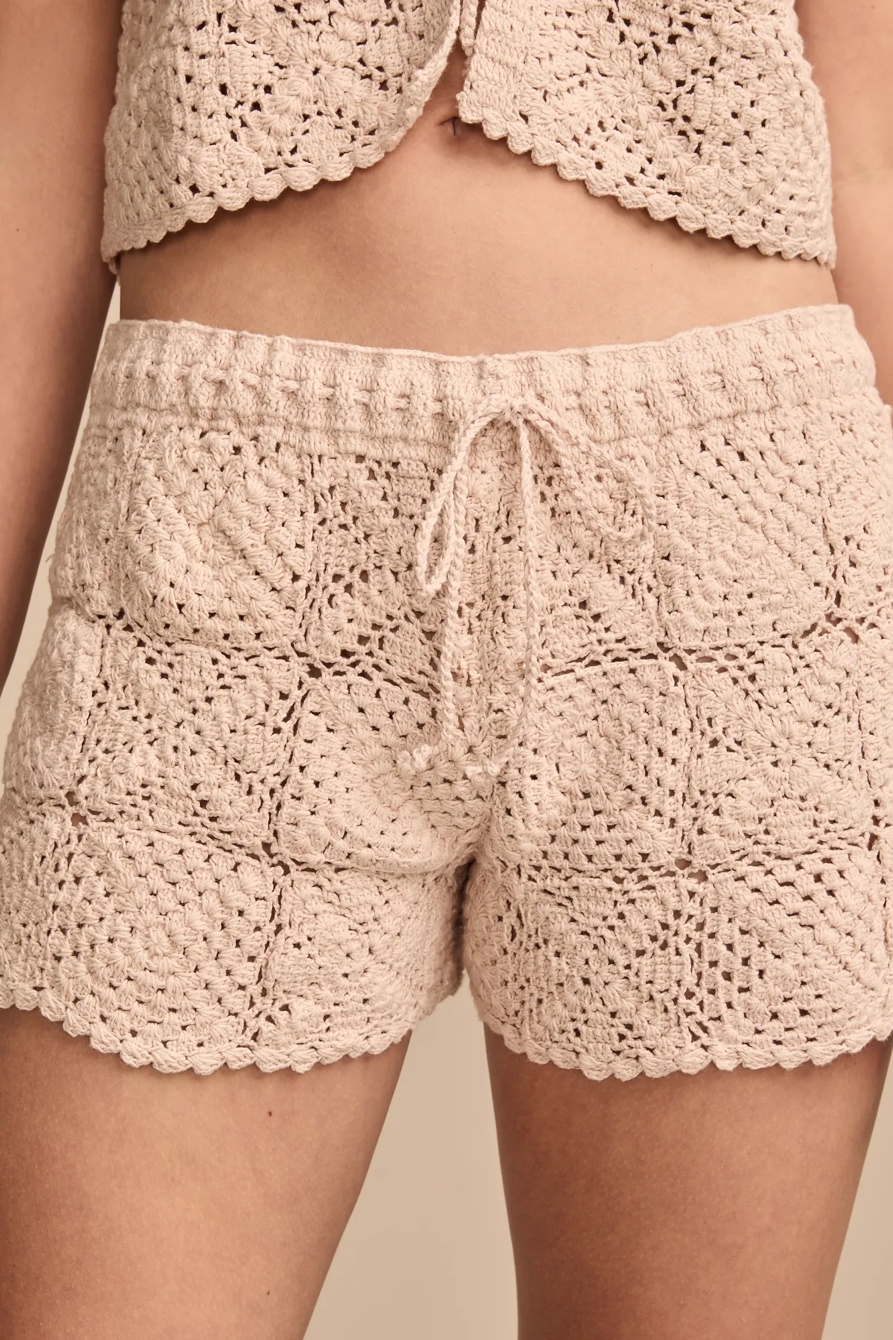 FESTIVAL CROCHET SHORT — BLUSH PINK — image 3
