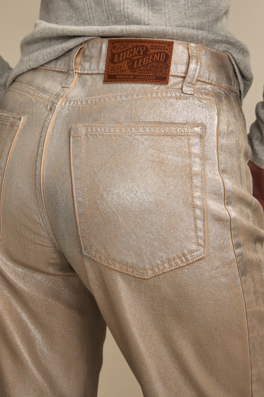 Lucky Legend Metallic Barrel Leg — CRUSHIN' ON KHAKI WASH — image 4