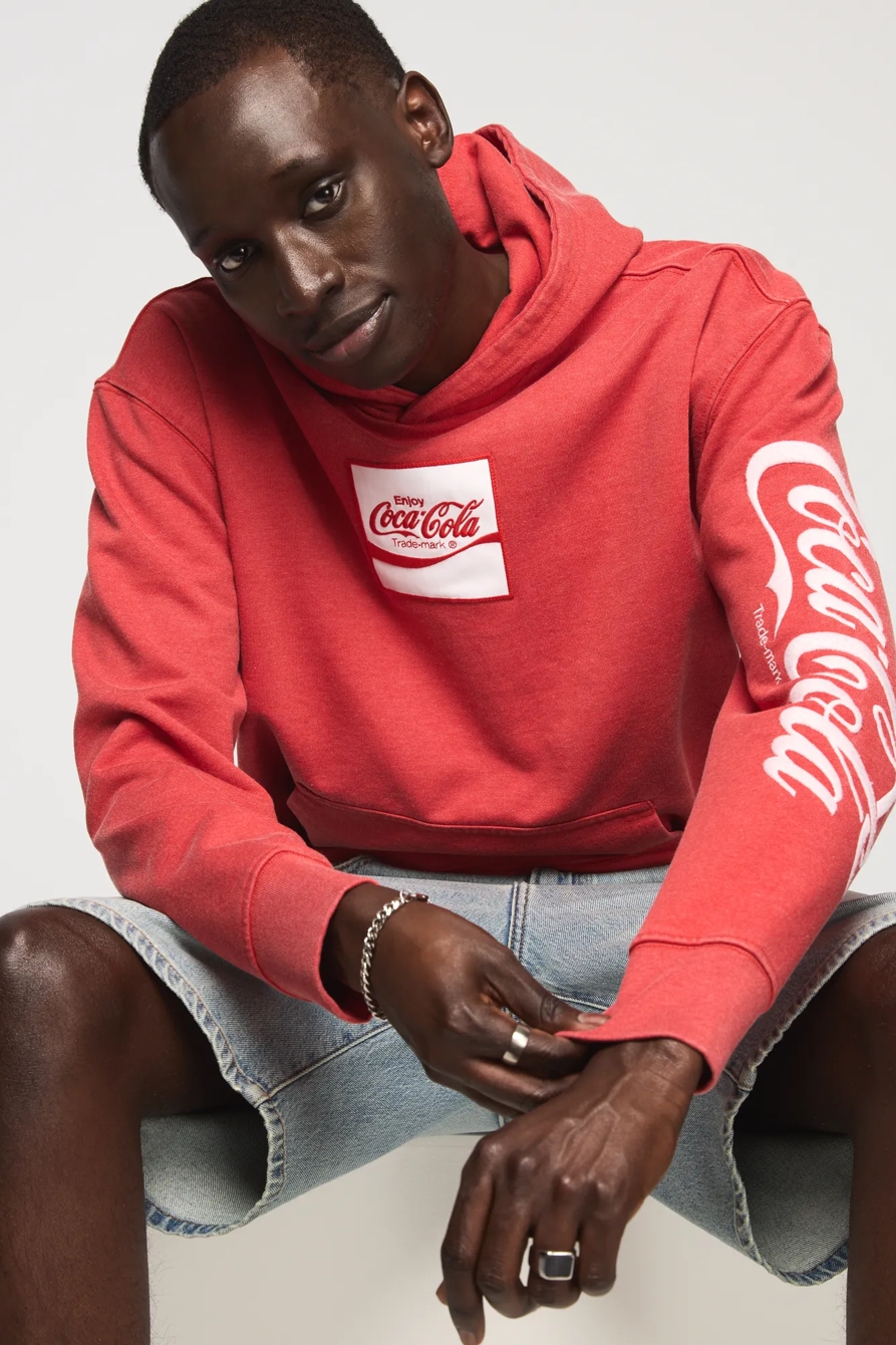 COCA-COLA LOGO HOODIE — FIERY RED — image 1