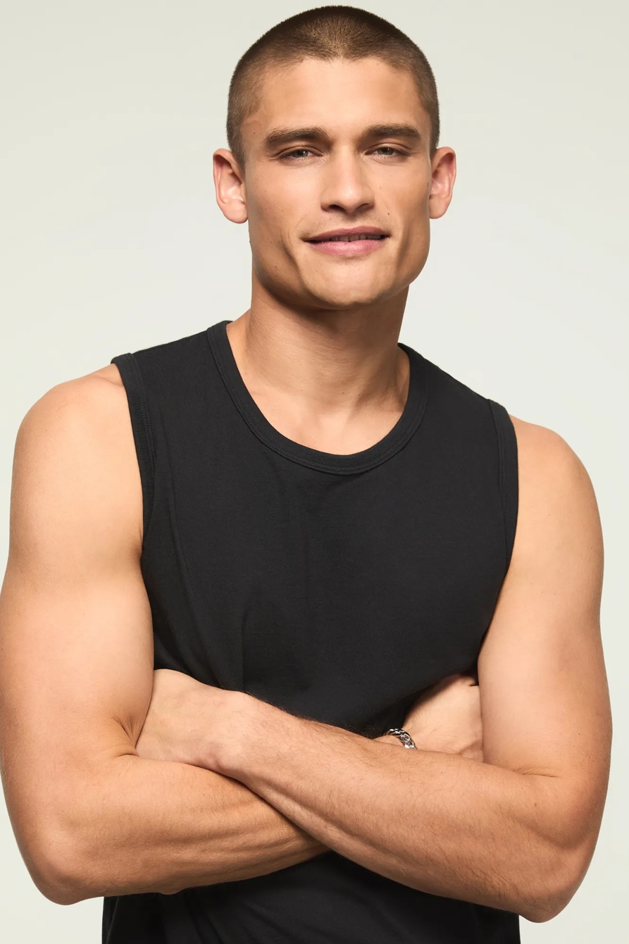 SUPIMA TANK — JET BLACK — image 2
