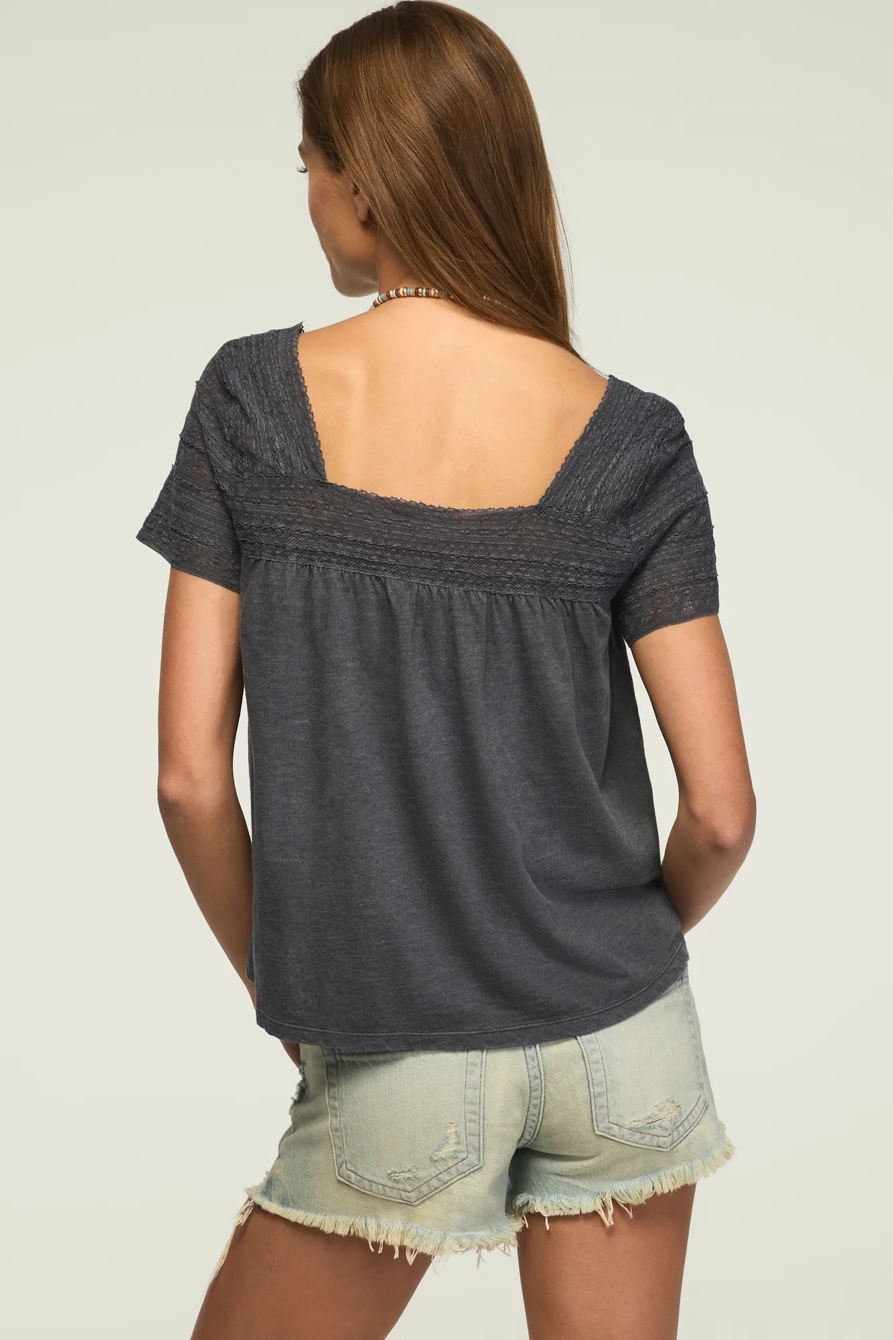 LACE TRIM SWING TOP — OMBRE BLUE — image 3