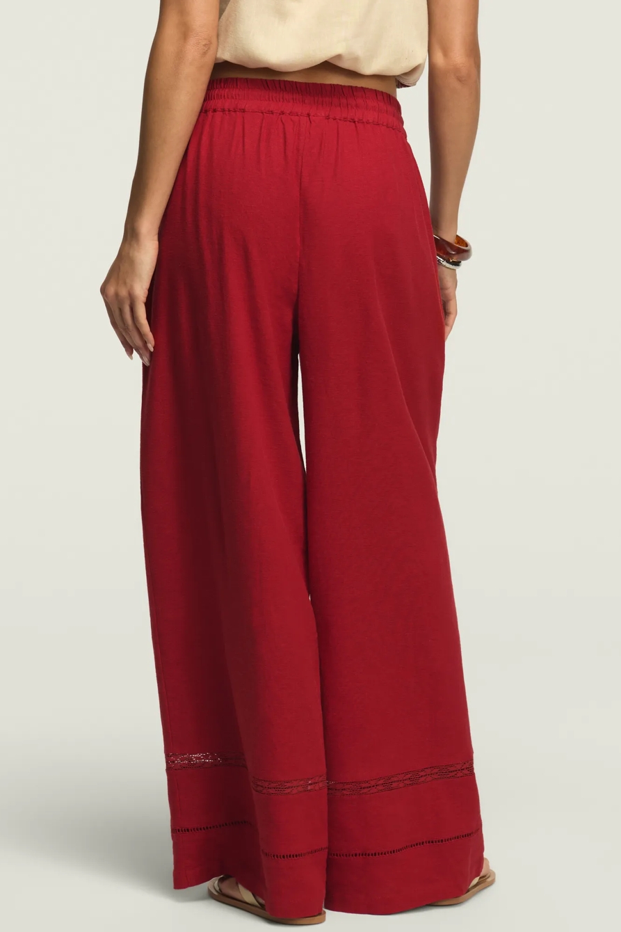 LINEN LACE TRIMMED PANT — EMBOLDENED — image 3