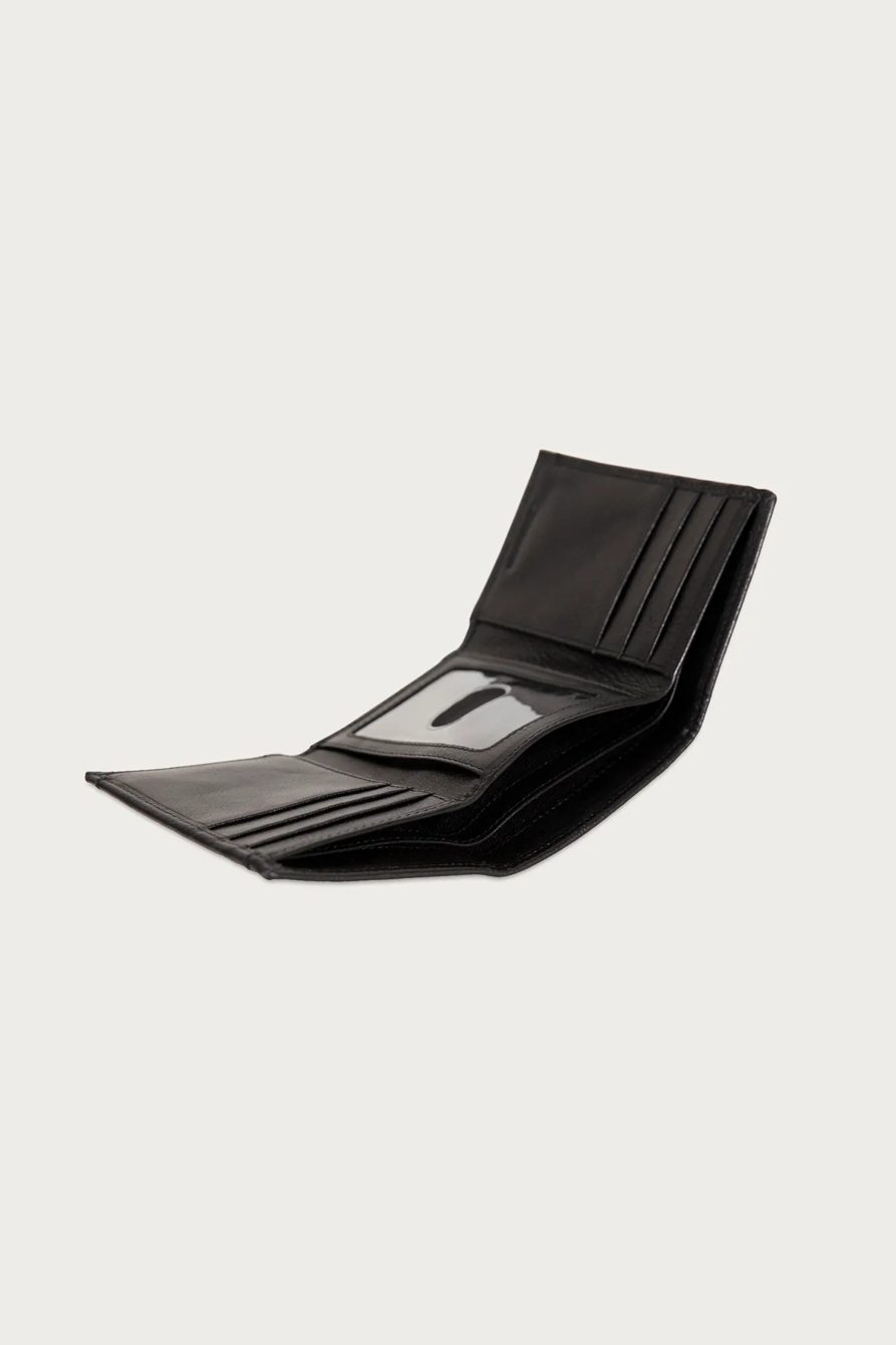 Smooth Leather Trifold Wallet — BLACK — image 4