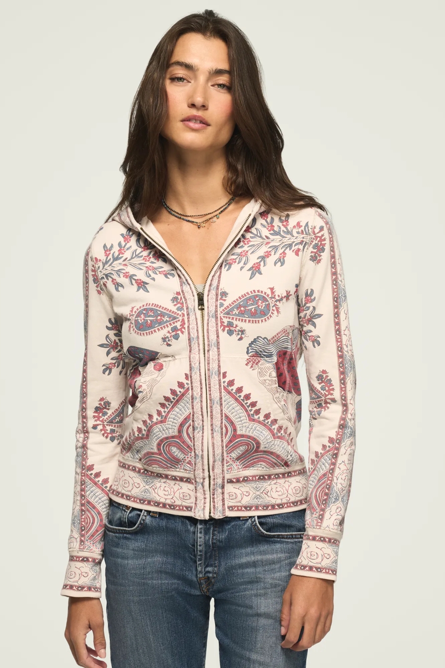 Lucky Brand Vintage Y2K Full Zip Hoodie — CREAM MULTI — image 7