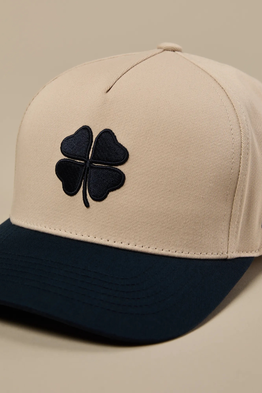 TWO TONE LUCKY CLOVER HAT — NAVY — image 3