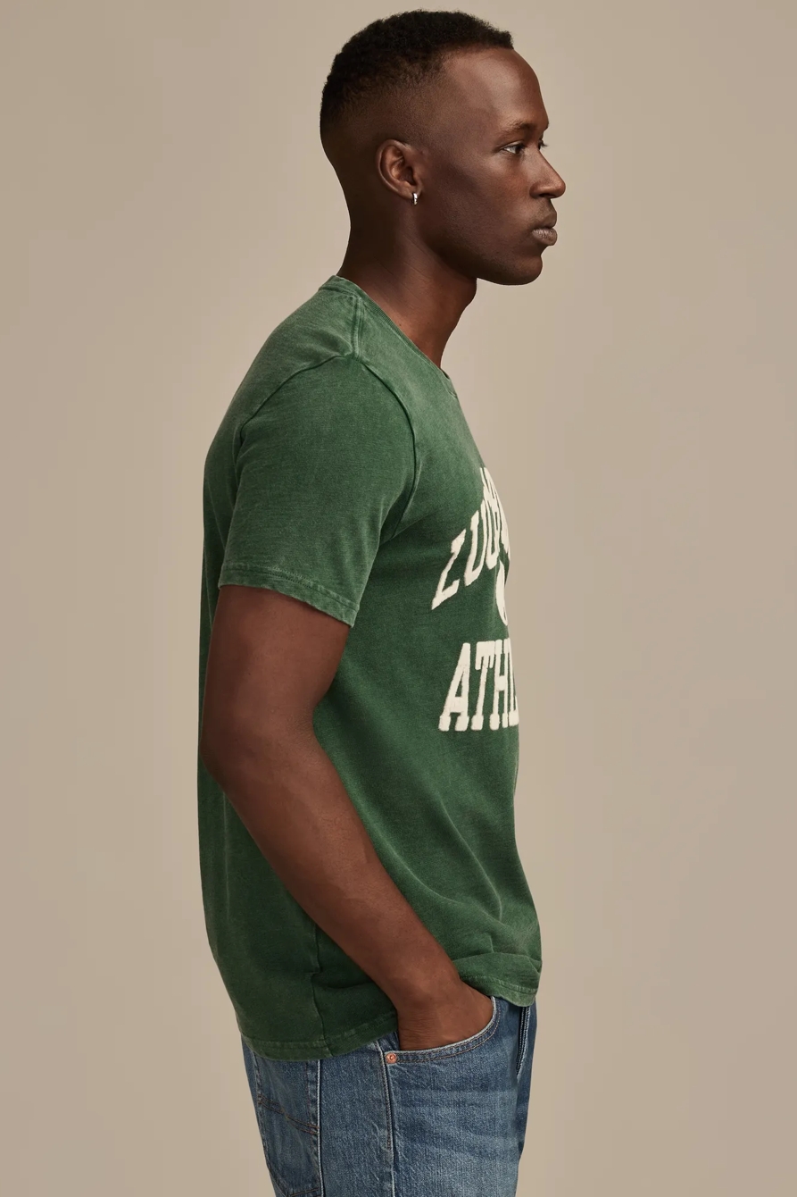 LUCKY ATHLETICS TEE — DARK GREEN — image 4
