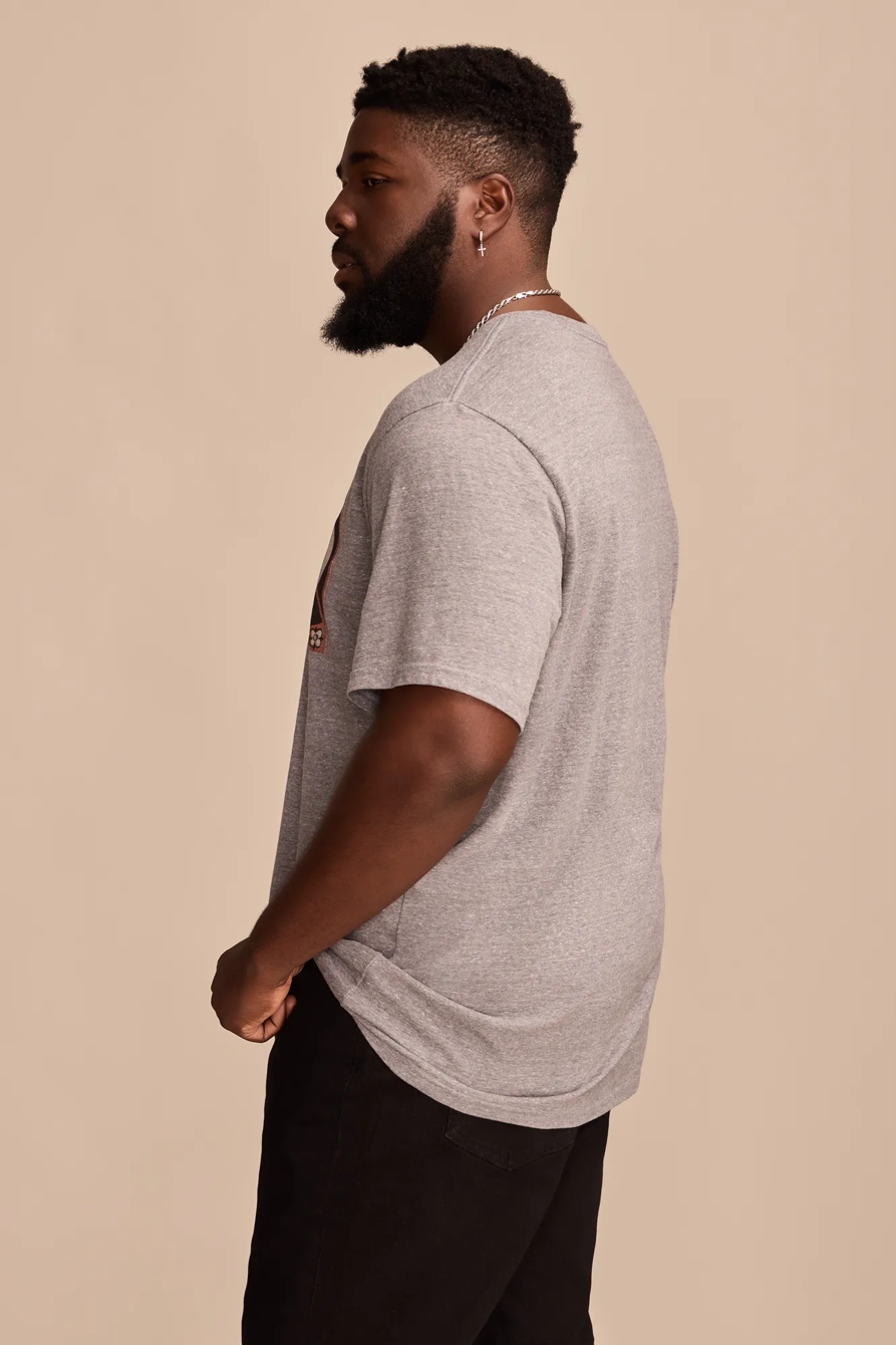 BIG & TALL LUCKY POKER LABEL TEE — MEDIUM HEATHER GREY — image 3