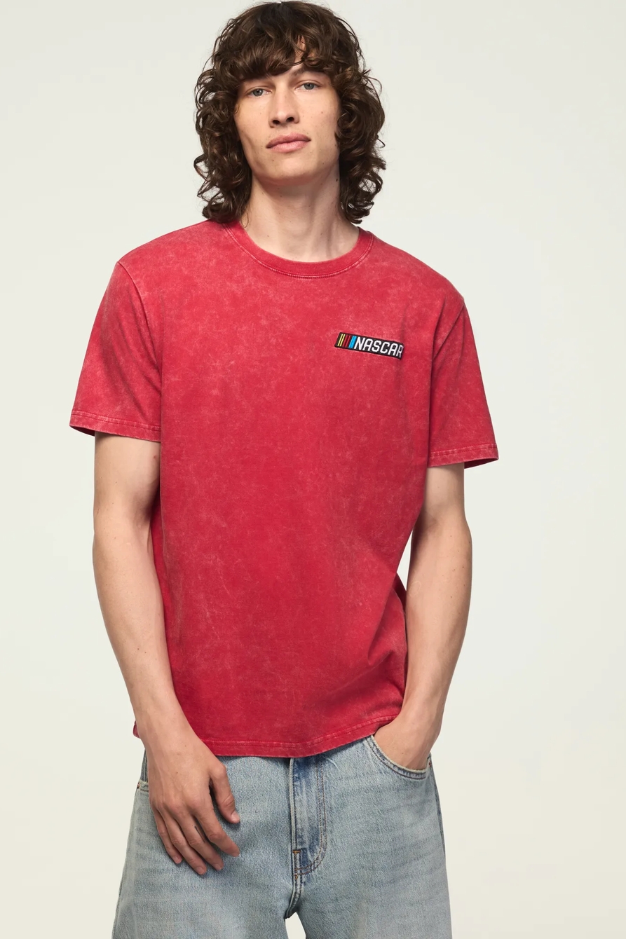 NASCAR STRIPES LOGO TEE — 636 RED — image 1
