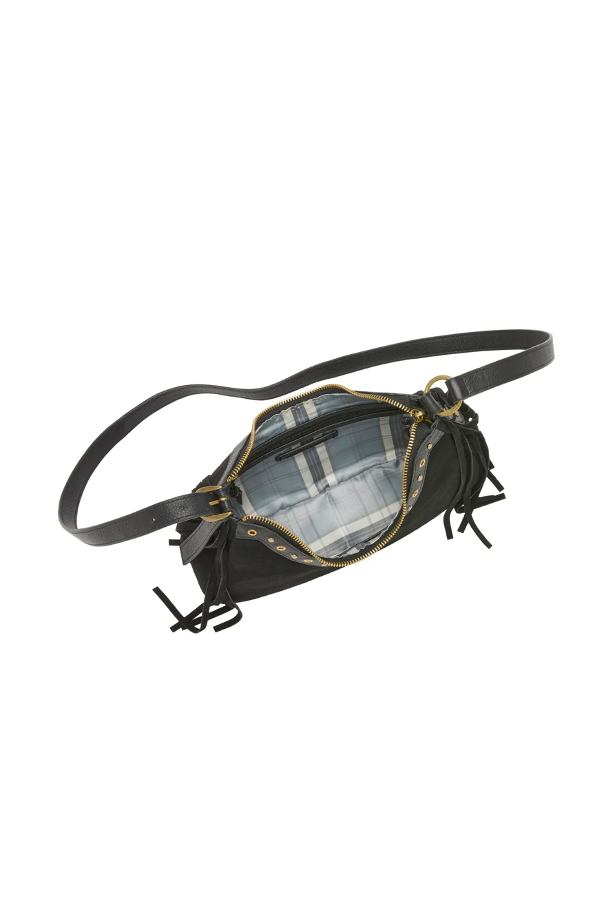 LUX FRINGE CROSSBODY — BLACK — image 3