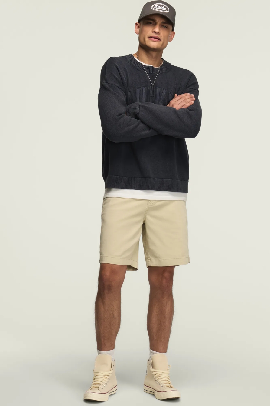 9" STRETCH TWILL FLAT FRONT SHORTS — PELICAN — image 2