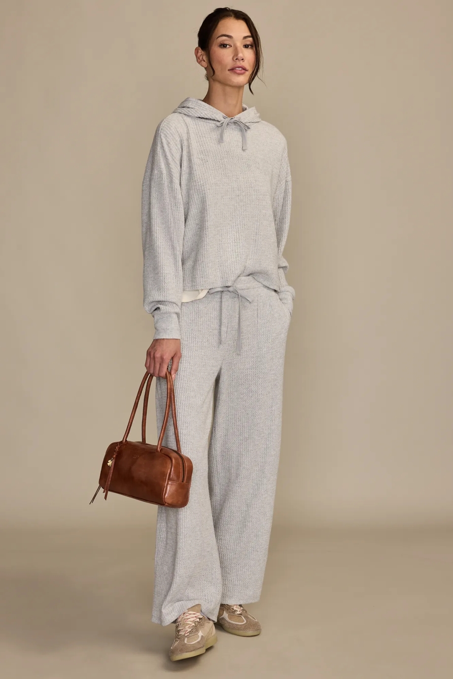CLOUD WAFFLE HOODIE — LIGHT HEATHER GRAY — image 5